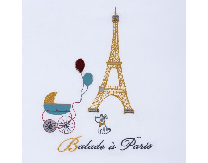 P'TIT BASILE Housse de couette 100x 140 cm + Taie Oreiller - Little Paris (8)