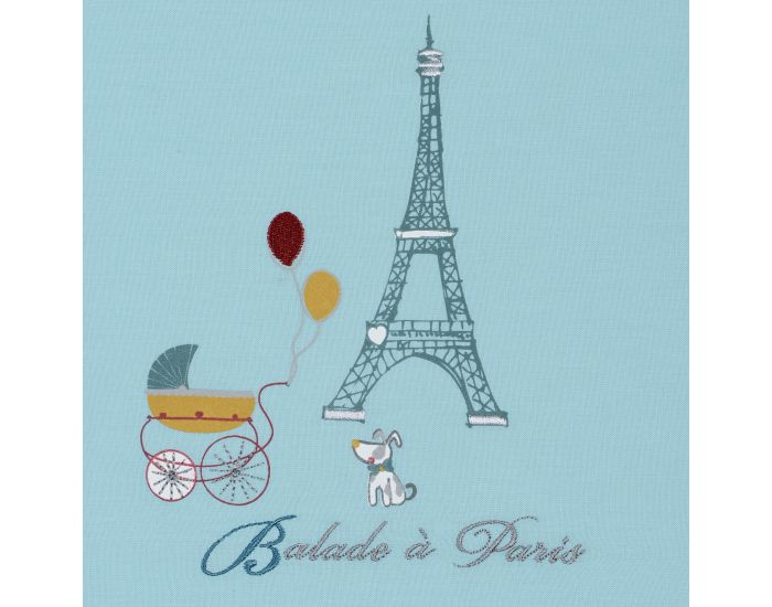 P'TIT BASILE Housse de couette 100x 140 cm + Taie Oreiller - Little Paris (9)