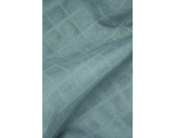 KADOLIS Lot de 2 Maxi Langes 100% Coton Bio Imprims Etoiles Bleu Ardoise 120 x 120 cm (4)