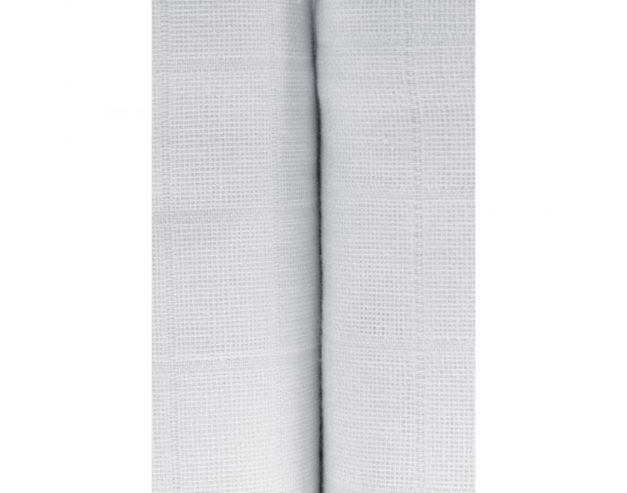 KADOLIS Lot de 2 Maxi Langes 100% Coton Bio Imprims Etoiles Blanc 120 x 120 cm (1)