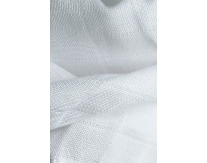 KADOLIS Lot de 2 Maxi Langes 100% Coton Bio Imprims Etoiles Blanc 120 x 120 cm (3)