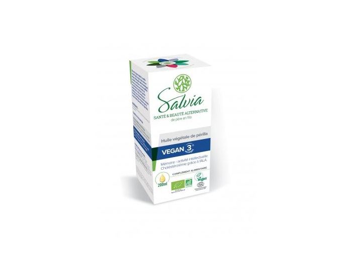 SALVIA NUTRITION Vegan 3 Prilla - Huile Vgtale Bio en Flacon (1)