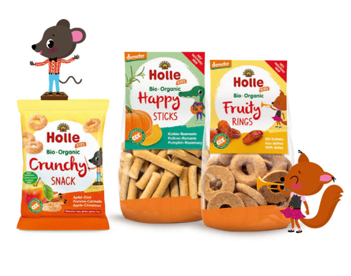 HOLLE Crunchy Snack Pomme Cannelle - 25 g - Ds 3 ans (1)