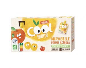 VITABIO Pack Famille Cool Fruits Mirabelle Pomme Acrola - 12 x 90 g