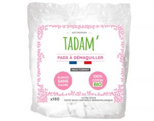 TADAM Pads  Dmaquiller de Coton 100% Bio - 180 units