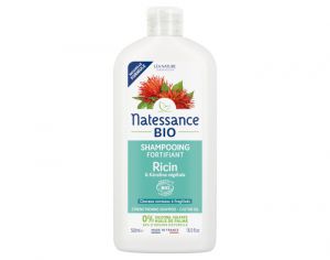 NATESSANCE Shampooing Fortifiant - Ricin Bio & Kratine Vgtale - 500 ml