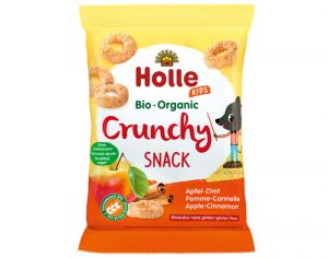 HOLLE Crunchy Snack Pomme Cannelle - 25 g - Ds 3 ans